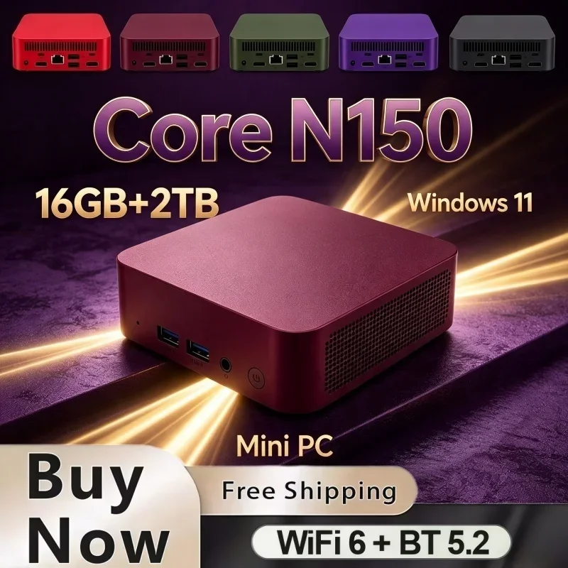 wifi6-bt52-colorful-multi‑color-mini-pc-intel-core-n150-win-11-4k-pocket-desktop-computer-16gb-ram-1tb-2tb-ssd-gaming-office-pc