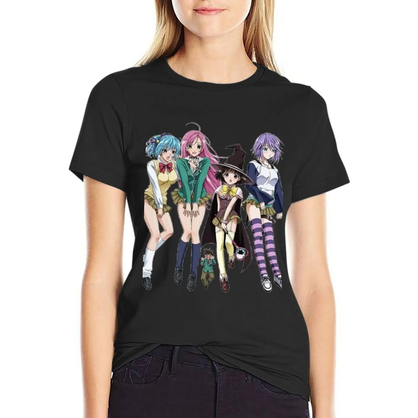 

Rosario + Vampire T-Shirt oversized customs design your own plain t shirts for Women