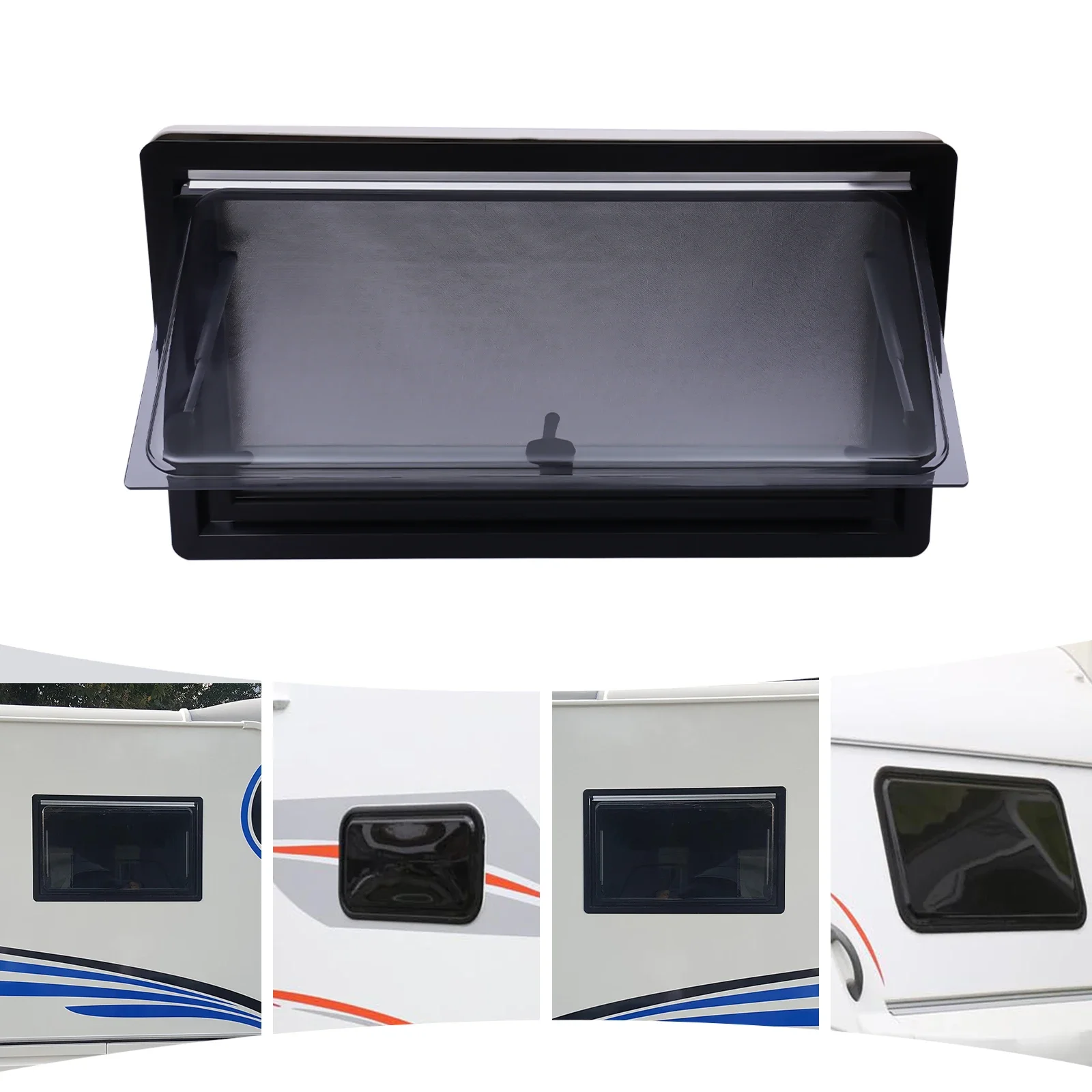 900*500mm/35.4x19.7 inch RV Caravan Camper Van Hinged Push Out Window Ventilation Hatch Motor