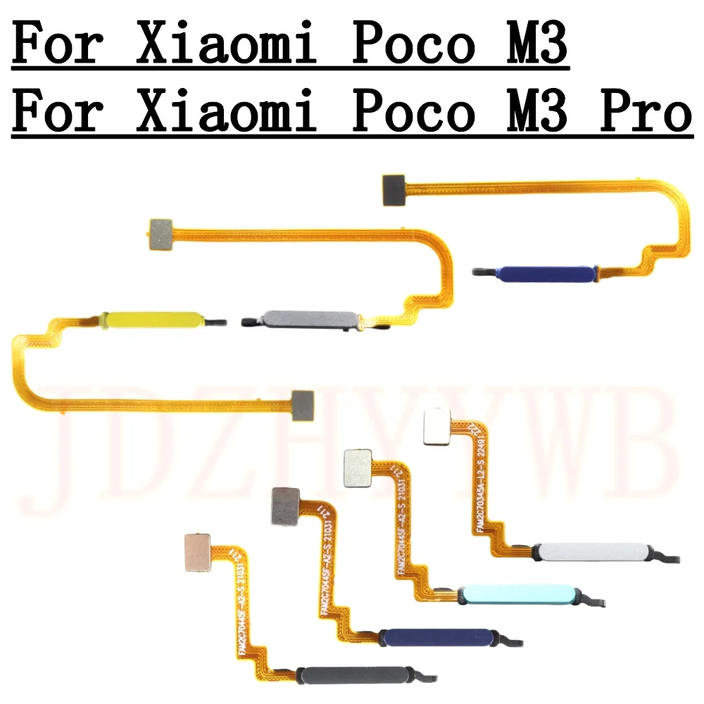 

Home Side Power Button Touch ID fingerprint Finger Sensor Scanner Flex Cable For Xiaomi Poco M3 Pro PocoM3 5G
