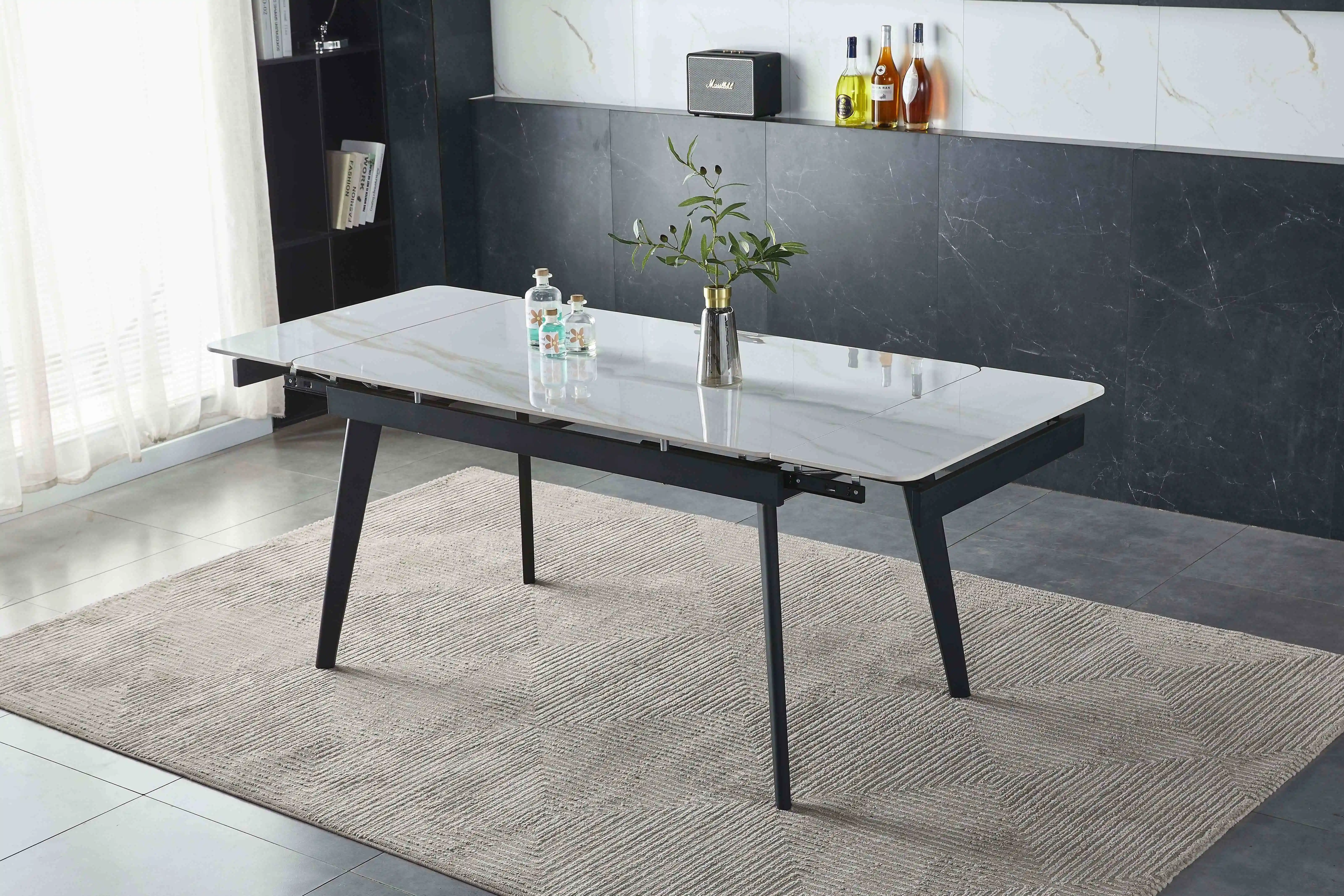 modern furniture  extendable ceramic dining  table