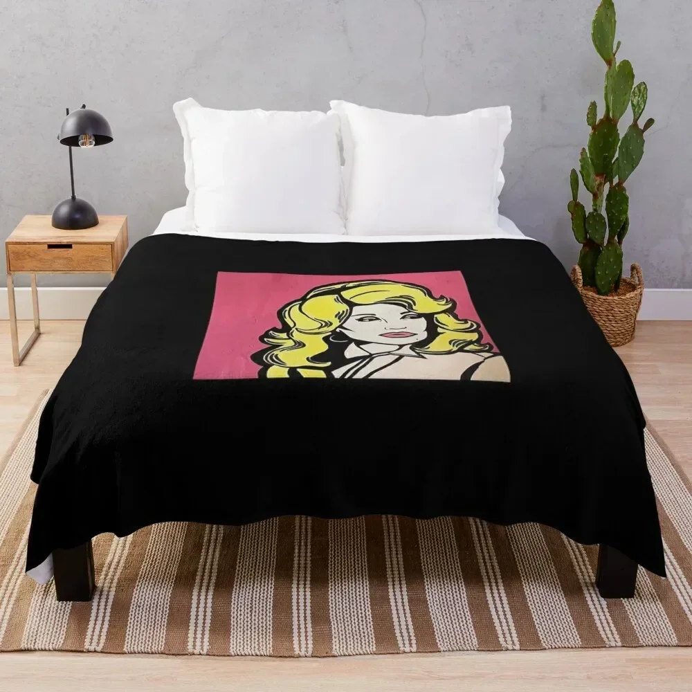 Dolly Parton Pop Art Tote Bag Throw Blanket Bed linens Nap Summer Beddings Beach Blankets