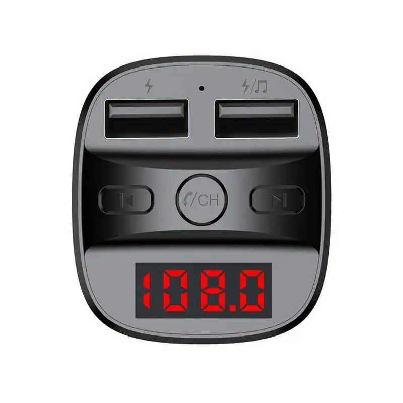 T60 Car Dual USB Charger Bluetooth 5.0 FM Transmitter Car Audio MP3 Player TF Card Car Kit 3.1A Car Fast Charge