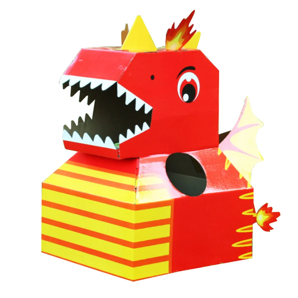 

1Pcs Dinosaur Wearable Carton Thickened DIY Assembly for Kids Hands-on Skill Development Creative Wearable Animal Performance