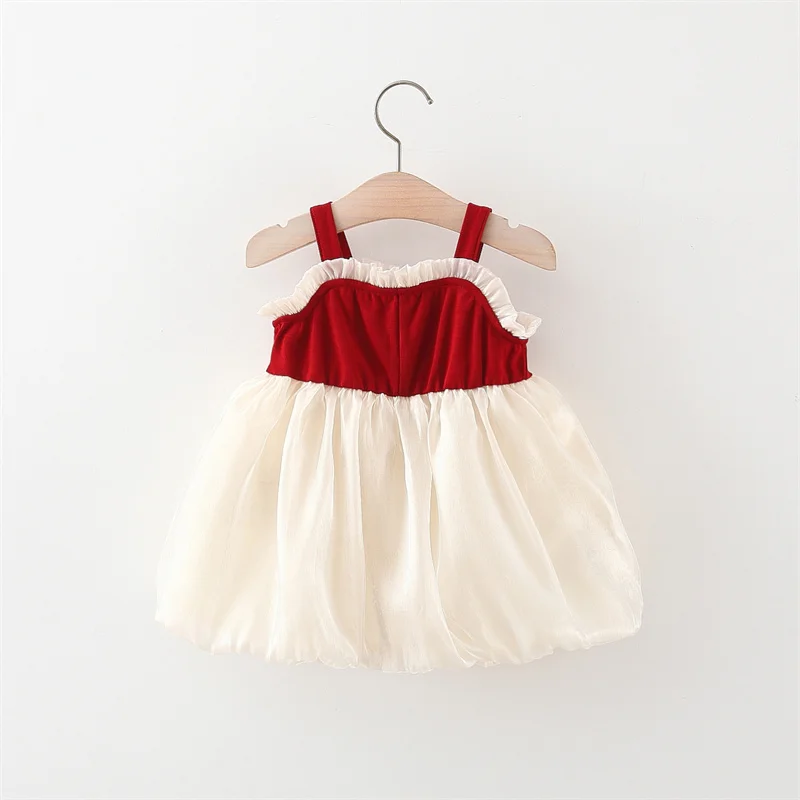 Słodka Sukienka Dziecięca Letnia Bez Rękawów Przyjazna dla Ciała Bawełniana Odzież dla Dziewczynki Modna Kokarda Sukienki dla Niemowląt 0-3 Lata Ubrania dla Niemowląt i Dzieci
