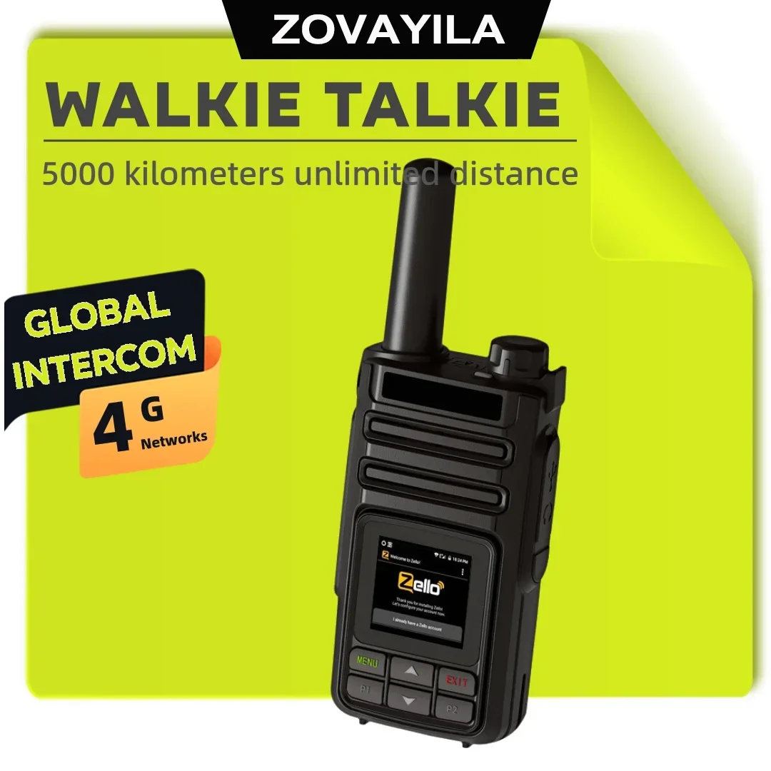 ZELLO-Outdoor Walkie Talkie, Android Compatible, POC, Global, Foreign Trade, 5000 Meters, 4G