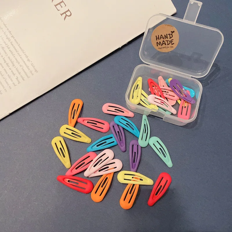 Hair Clips Korean Enamel Metal BB Barrettes Sweet Non Slip Comfortable Grip for Girls Kids Baby Stray Hairs Daily Party Travel