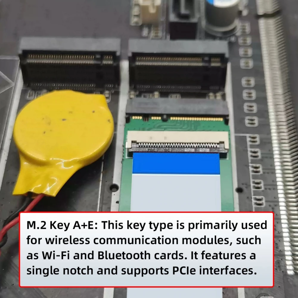 MVME M.2 extension cable NVME M-key Female to 2230 NGFF A+E-Key Male for Laptop Mainboard SSD 2280