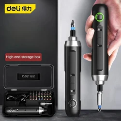 Deli Precision Electric Screwdriver Set, Fast Charging, Cordless Screwdriver, Repair Household Power Tool, Silent Durable Type-C