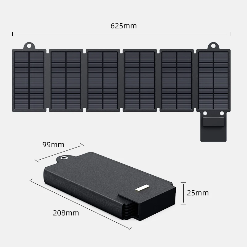 YX ES-B01 Carregador Solar de Alta Potência, 10W, Dobrável, Portátil, Ao Ar Livre, Pequeno Painel Solar, Adequado para Celulares, Tablets, Bancos de Energia