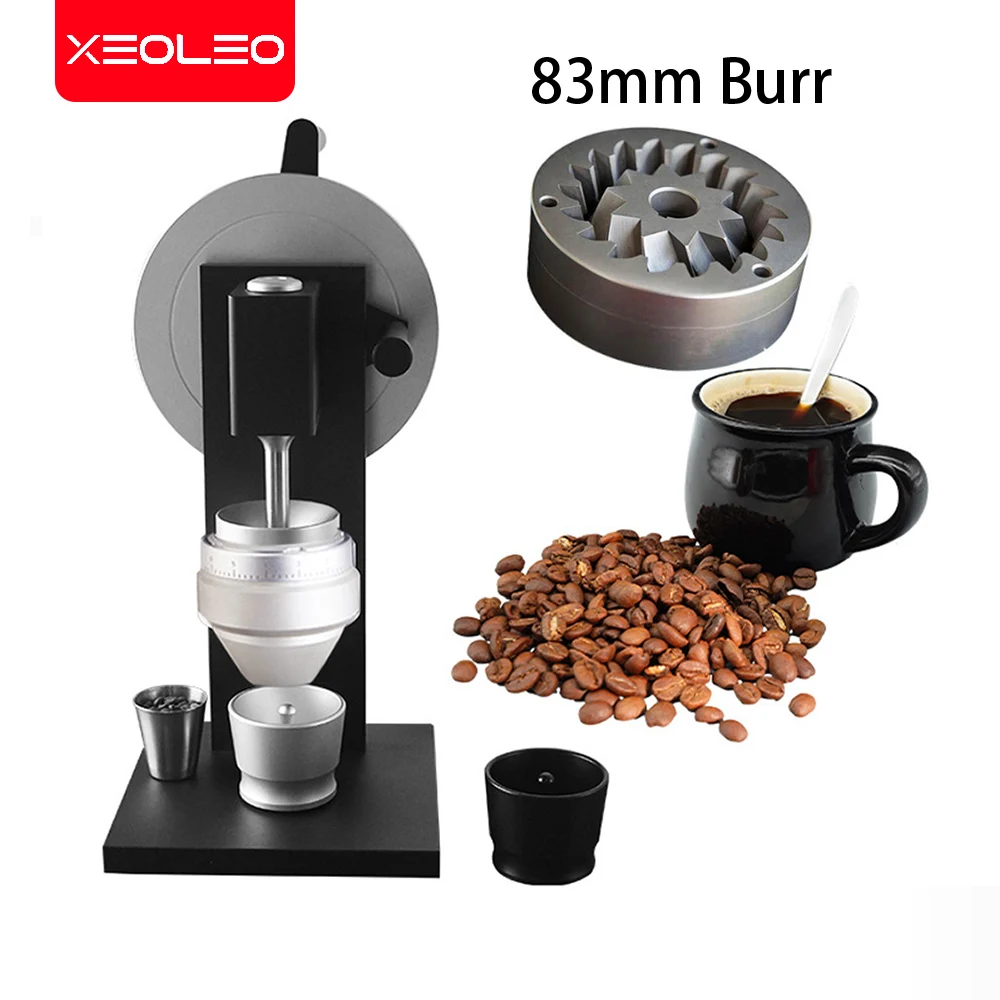 Xeoleo Industrial Large Manual Coffee Grinder 83MM Stainless Steel Conical Coffee Espresso Hand Brew Hand Crack Mill Espresso