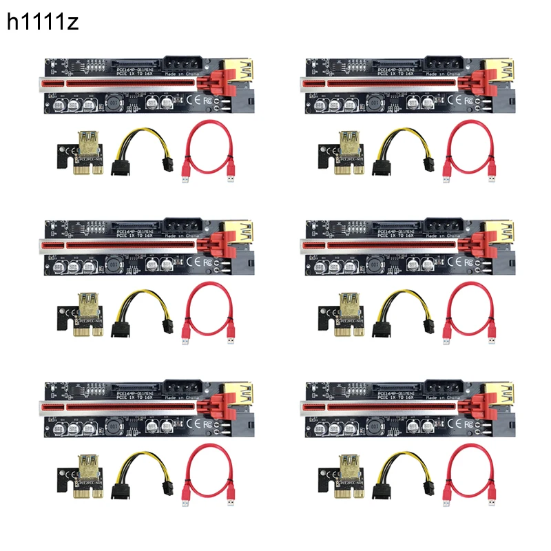 

Мини Райзер VER011MINI, Райзер 011Mini PCIE, Райзер PCI Express X16, удлинитель USB, кабель X1, Райзер для видеокарты, Майнер биткоинов, 6 шт.