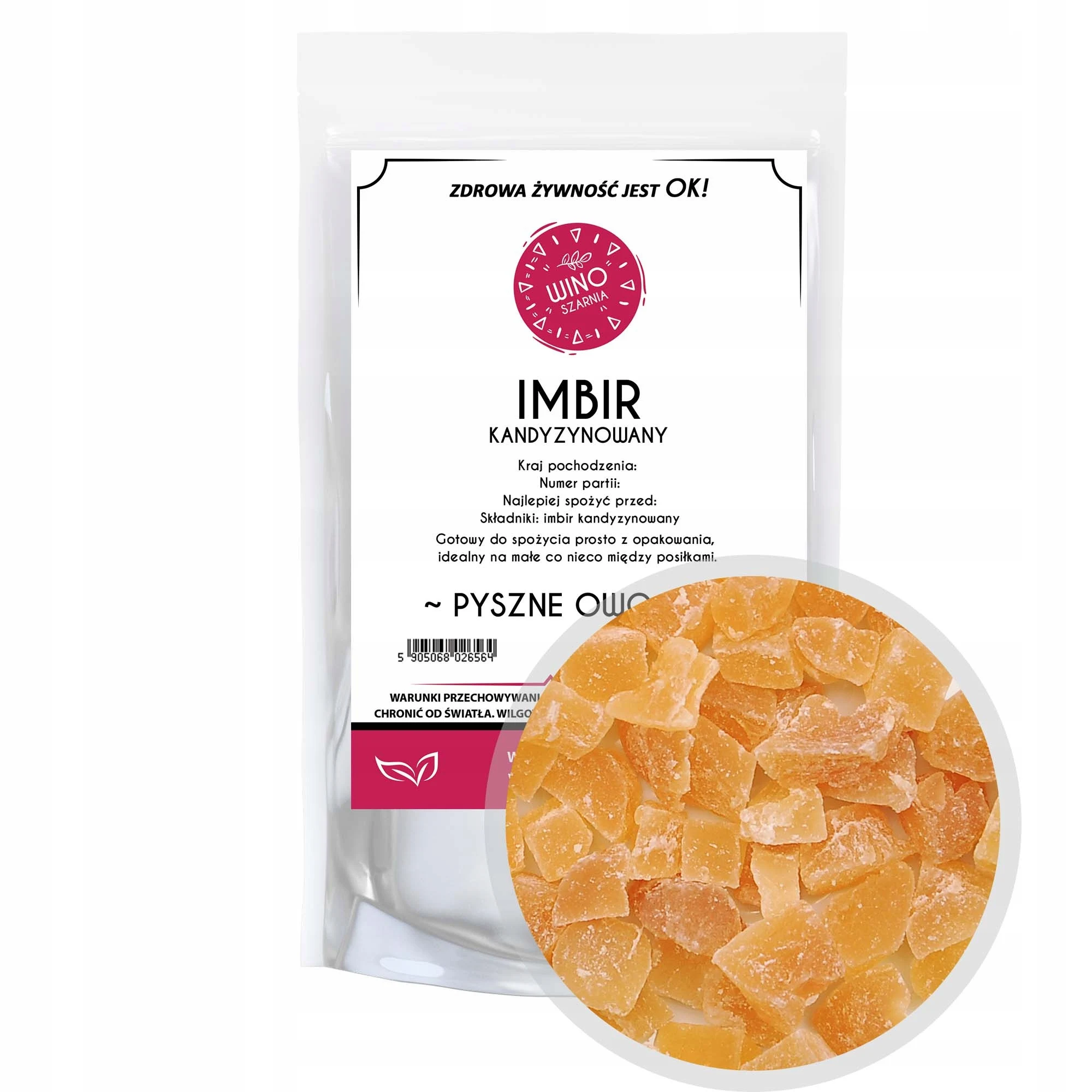 Ginger Candied Tea Cube-250g Gedroogd in blokjes