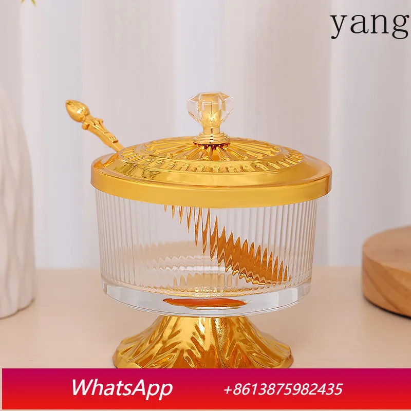 

LMM household wrought iron glass sugar jar household kitchen salt seasoning jar soy sauce vinegar jar