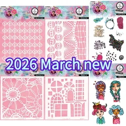 2026Marchmc ewpatch cut metal die and stencil stamps for scrapbooking stencil album paper DIY gift card decoration embossed—
