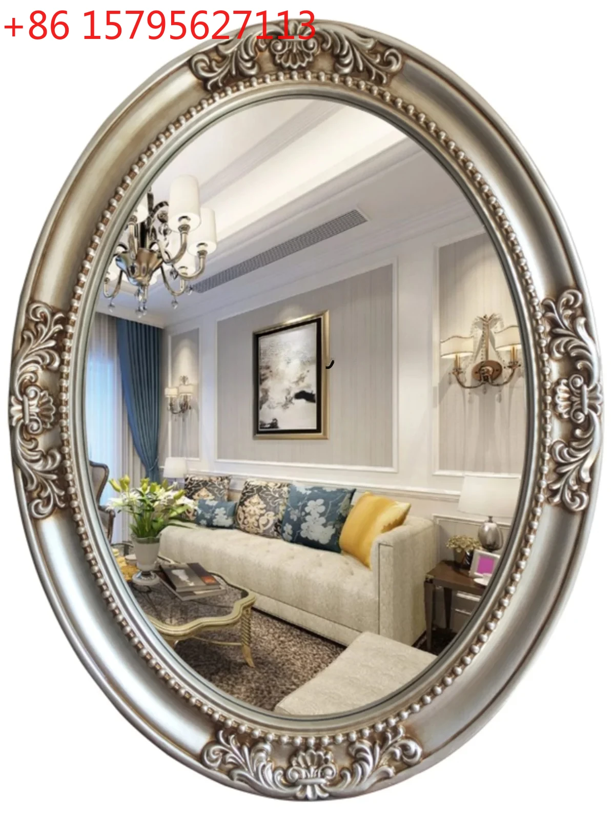 

Зеркало для ванной комнаты в европейском стиле, настенное, овальное, для отелей и гостиных