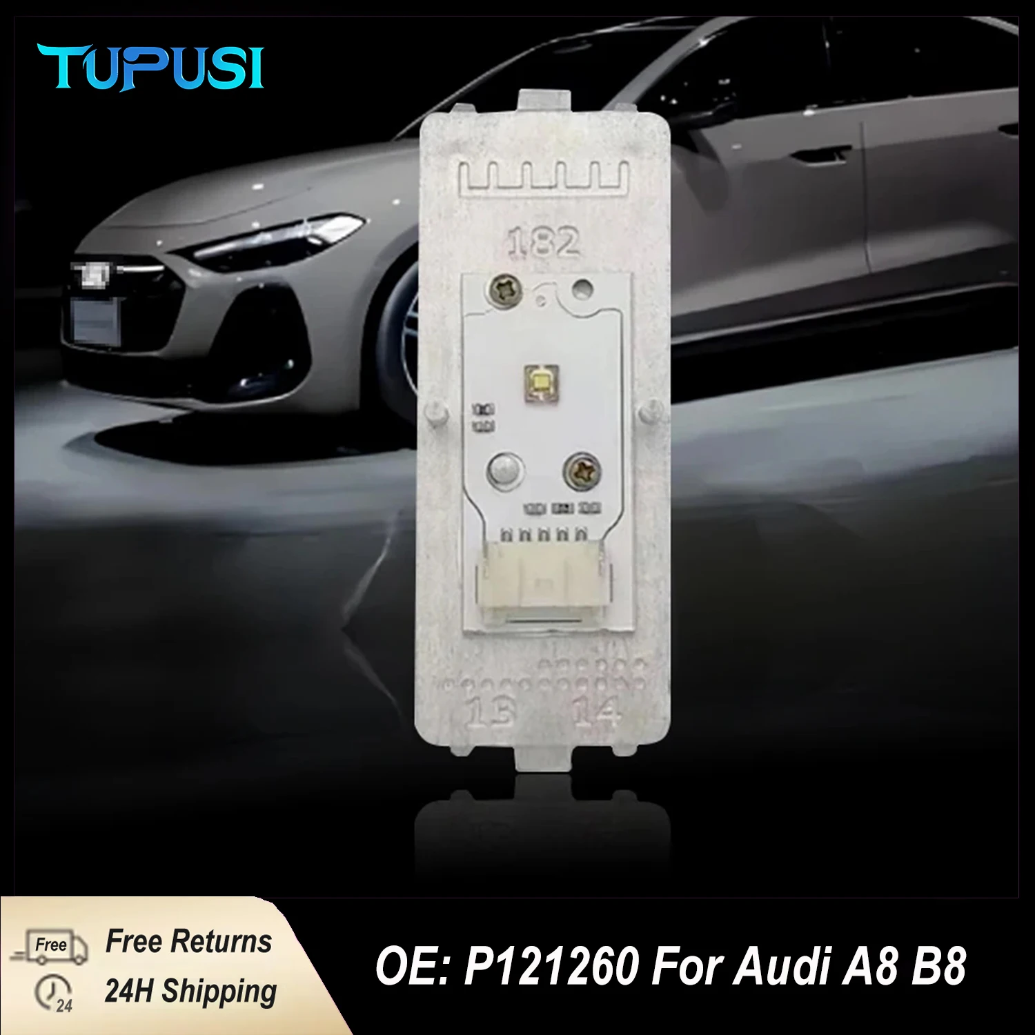 

Плата светодиодного модуля дневных ходовых огней DRL для Audi A4 S4 B8 A5 S5 8T 8F 2012-2016, автомобильные аксессуары P121260