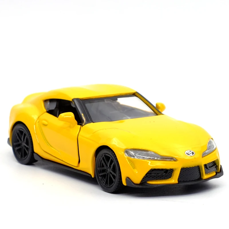 1:36 Toyota Supra Sports Car RMZ CITY Alloy Diecast Car Model Toy con Pull Back per bambini regali collezione di giocattoli F162