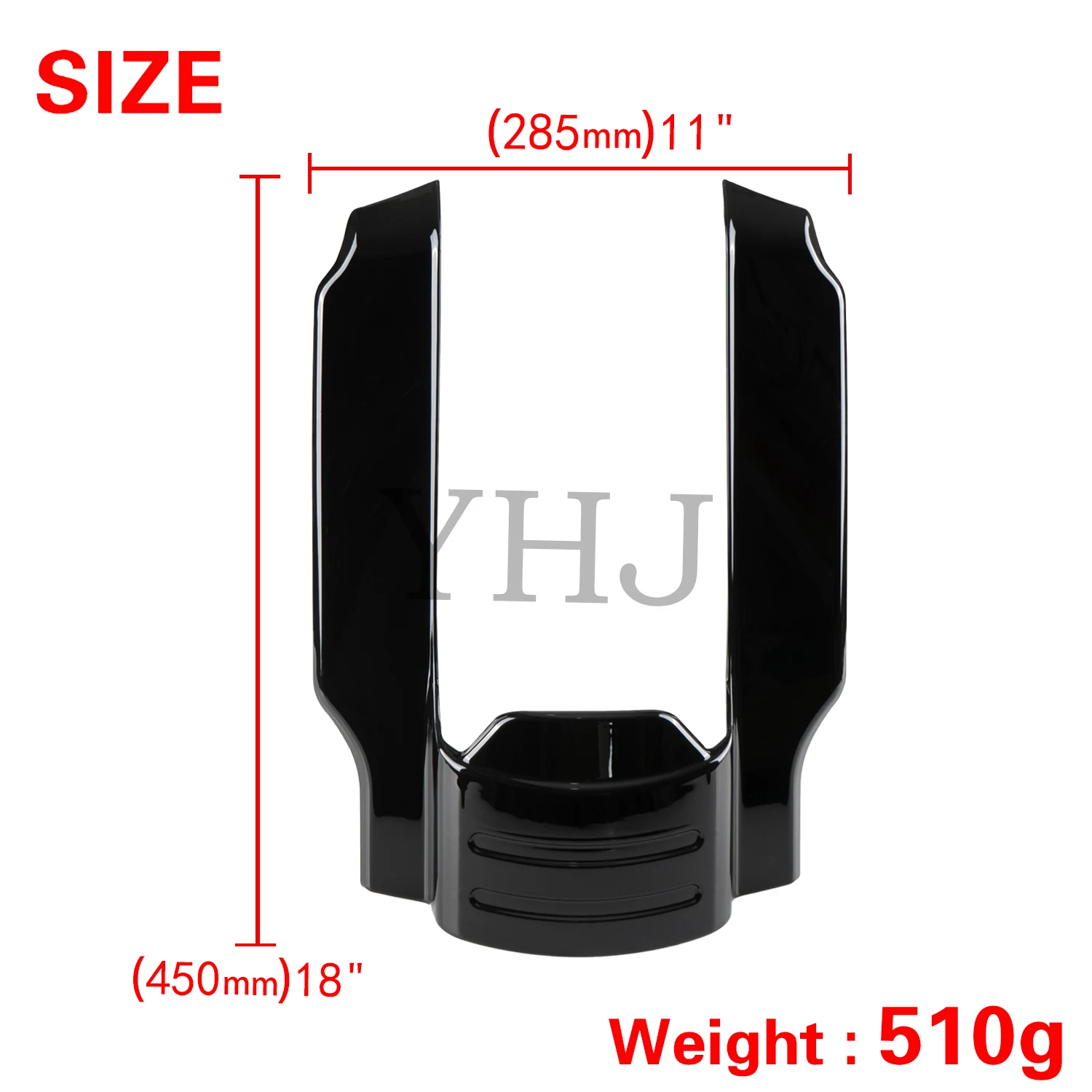 

Black 5" Stretched Motorcycle Rear Fender Extension Filler For Harley Touring Electra Street Glide Road King 1996-2008