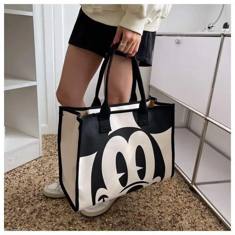 Disney Mickey Women\'s Shoulder Bags Luxury Brand Cartoon Women\'s Bag Large Capacity Fashion Tote Bag Shopping Bag