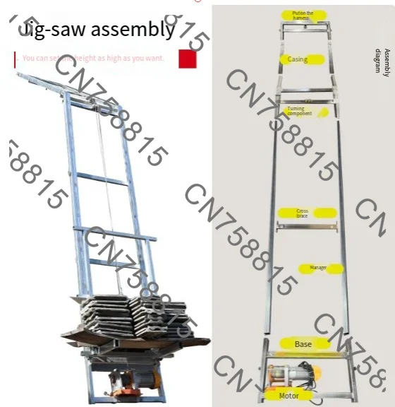 for so-lar panels fr-ee splicing height with motor，electric ladder suitable sloping roof multifunctional lifting platform