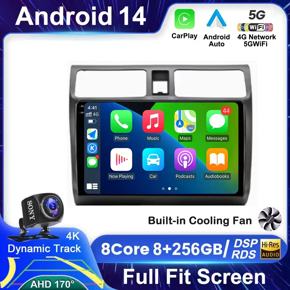 

For Suzuki Swift 2003-2010 10" Carplay 2 Din Android 14 Car Radio Multimidia Video Player GPS Navigation Head Unit Stereo