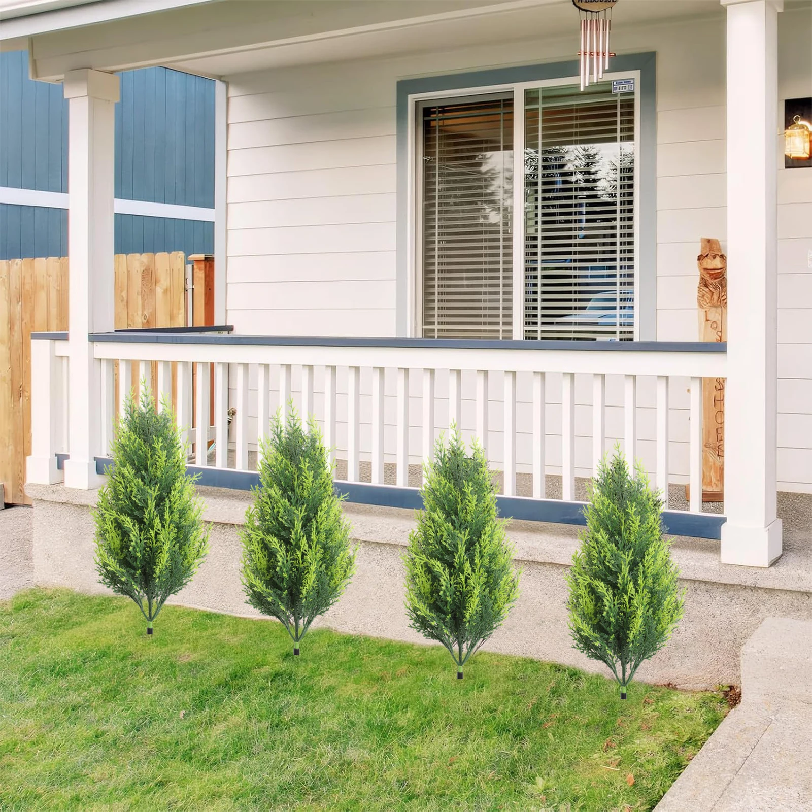 Árbol de bolas topiario de cedro, plantas artificiales, arbustos verdes de imitación para el hogar, porche, decoración de jardín