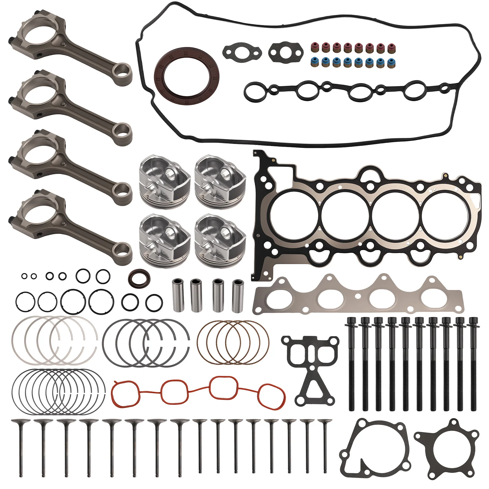 Engine Rebuild System for Hyundai Veloster Rio/Soul 1.6L 2012-2017 Engine Rebuild Kit Full Engine Assembly HS26554PT
