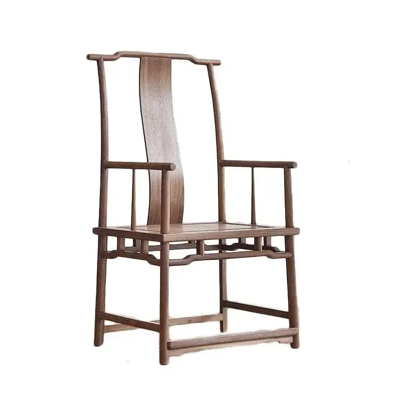 New Chinese-style North American black walnut official hat chair Taishi chair Song-style aesthetic zen armchair tea room