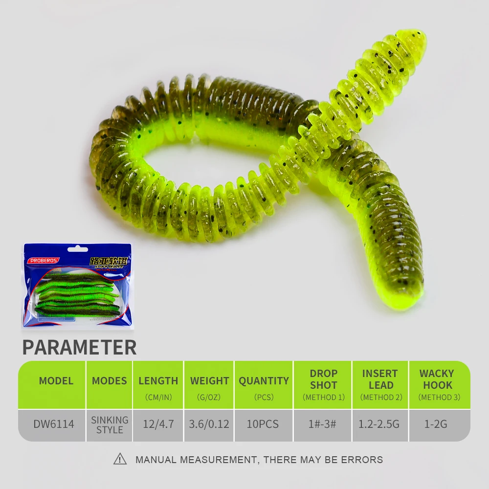20 Stück weiche Kunststoff-Angelköder, Würmer, Köder für Barschforellen | Nudel Curly Tail Grub Süßwasser-Salzwasser-Köder-Set – Detail 2