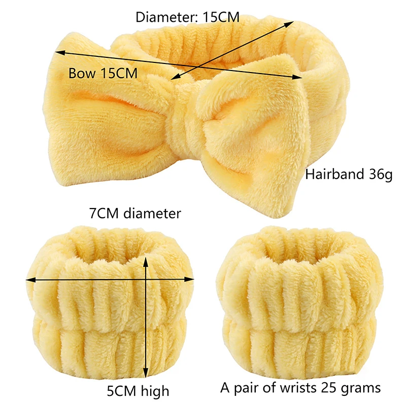 マイクロファイバーメイクアップタオルバンド,洗濯用の吸収性リストバンド,スパスウェットバンド,ヘッドバンド,1〜3個