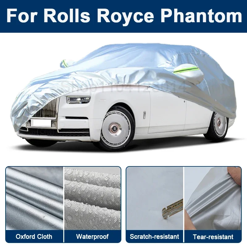 

Всепогодный чехол для автомобиля Rolls Royce Phantom с отражающими полосами, водонепроницаемый, снегозащитный, пылезащитный, с защитой от УФ-излучения