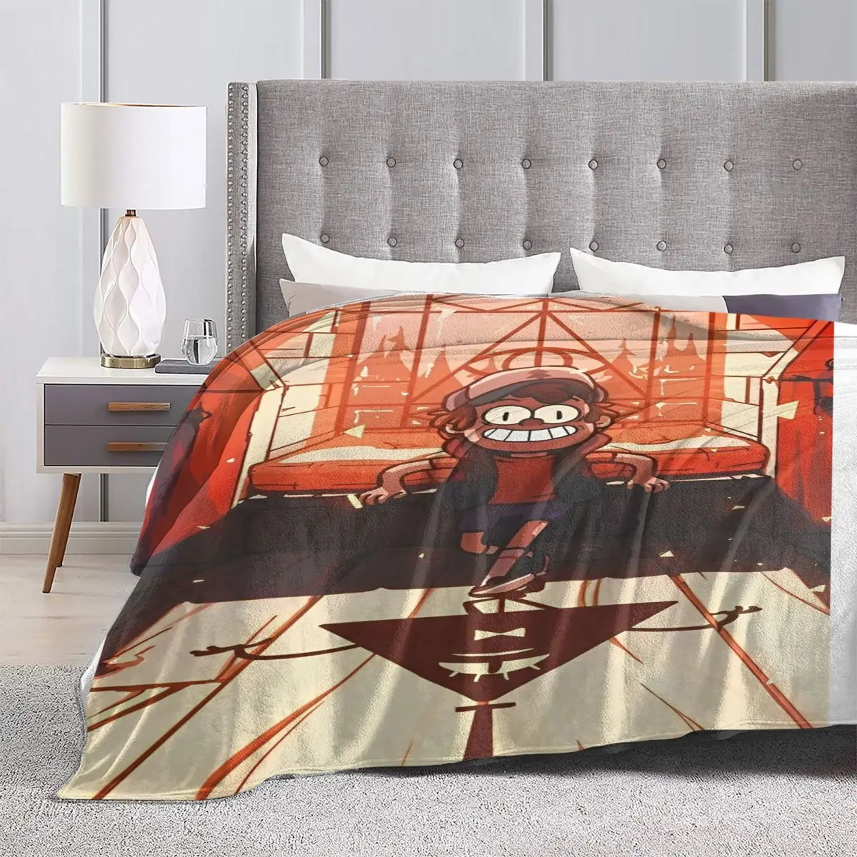 Super Soft Blankets Travel Gravity Falls Bedding Throws television series Flannel Bedspread For Couch Bed Fashion Sofa Bed Cover