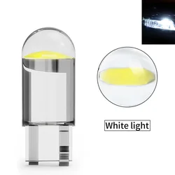 10Pcs t10 w5w led canbus Car Light COB Glass 6000K White Turn Signal License Plate Dome Read Bulbs 12V Auto Lamp Accessories