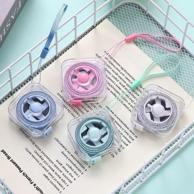 Mini-Maßband Flexibel Bunt 2m Band mit Handschlaufe Mini-Taschenlineal Haushalt Schrumpf-Messlineal