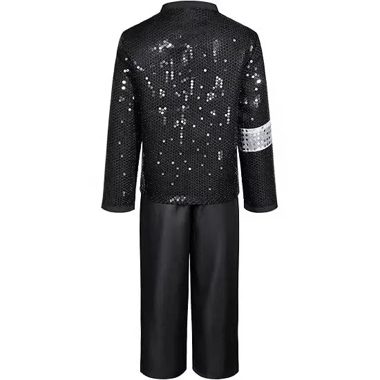 Adult Michael Jackson Cosplay Costume Wig Black Fashion Stage Clothing full set Adult Ma 2026Woman 90s Hip Hop Halloween Outfit view 5