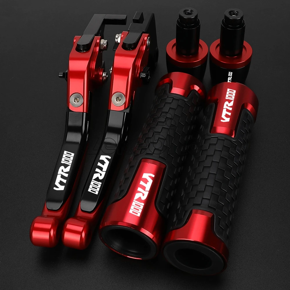 FOR HONDA VTR1000 VTR 1000 1997-2004 2003 2002 2001 2000 Motorcycle Accessories Adjustable Brake Clutch Levers Handlebar Grips