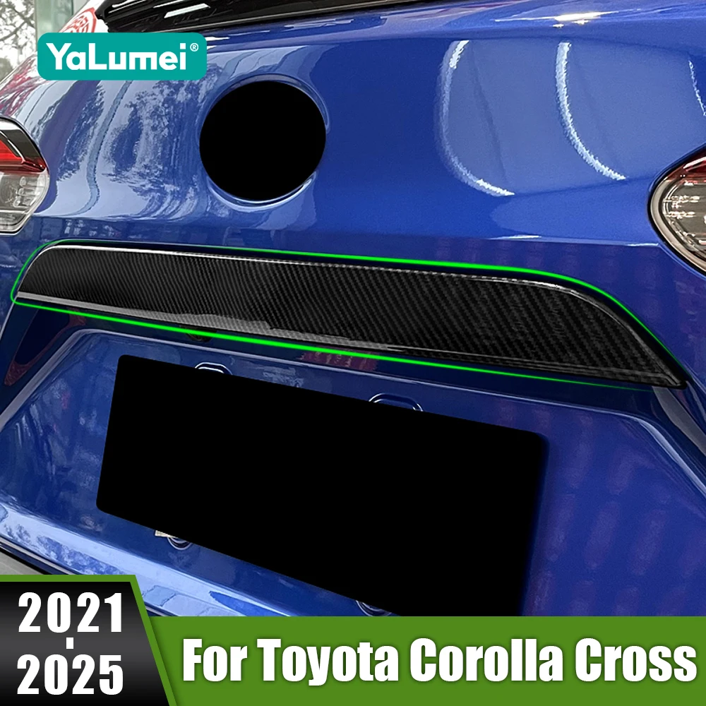 For Toyota Corolla Cross XG10 2021-2024 2025 Hybrid Car Rear Trunk Tailgate Boot Back Door Cover Trim Lid Molding Frame Strip