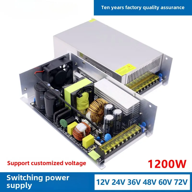 220V to 12V 24V 36V 48V 60V 72V 110V 1200W Transformer Constant Voltage Switching Power Supply