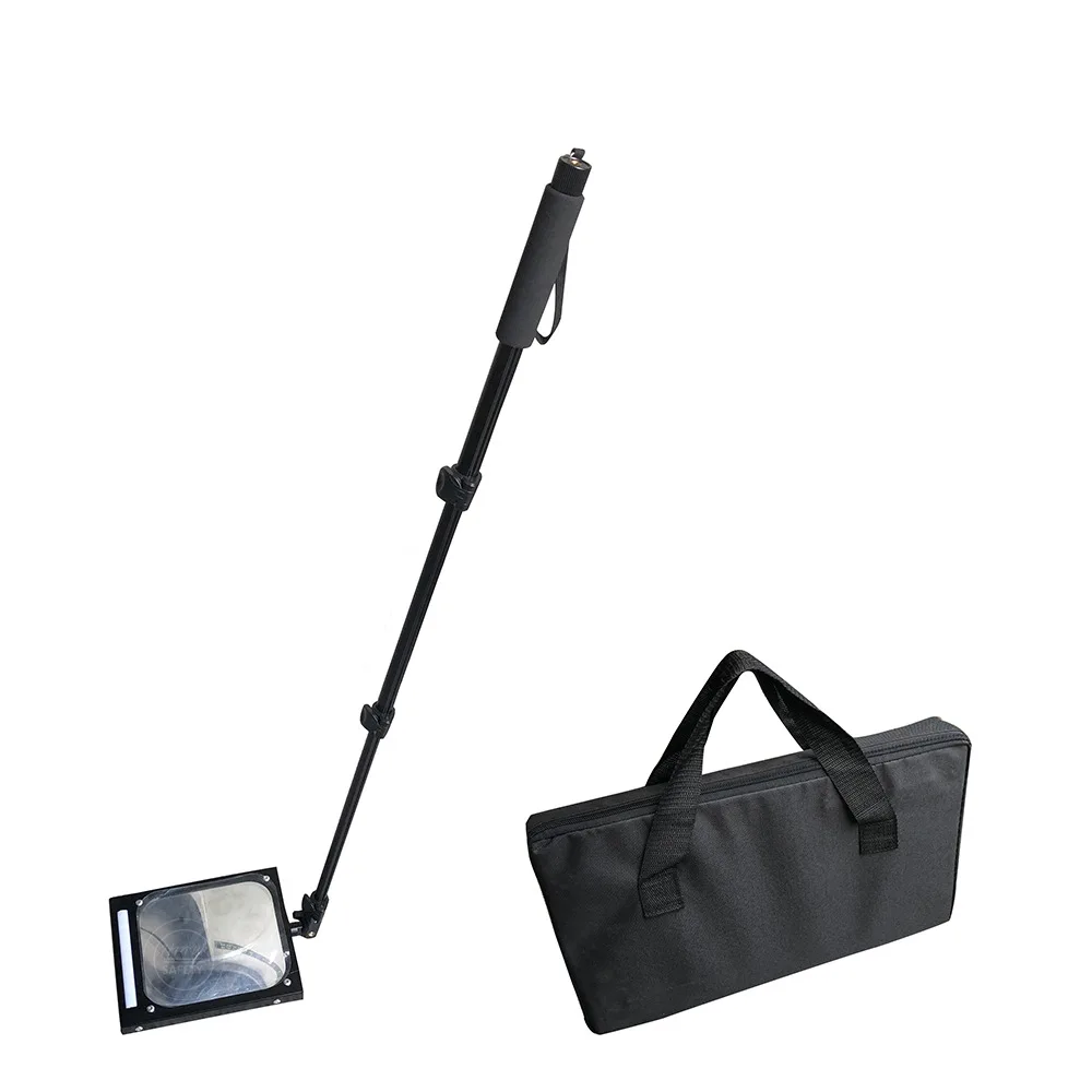 Telescopic Folding Square Bottom Inspection Mirror Vehicle Security Inspection Reflective Convex Visor Double Magnification