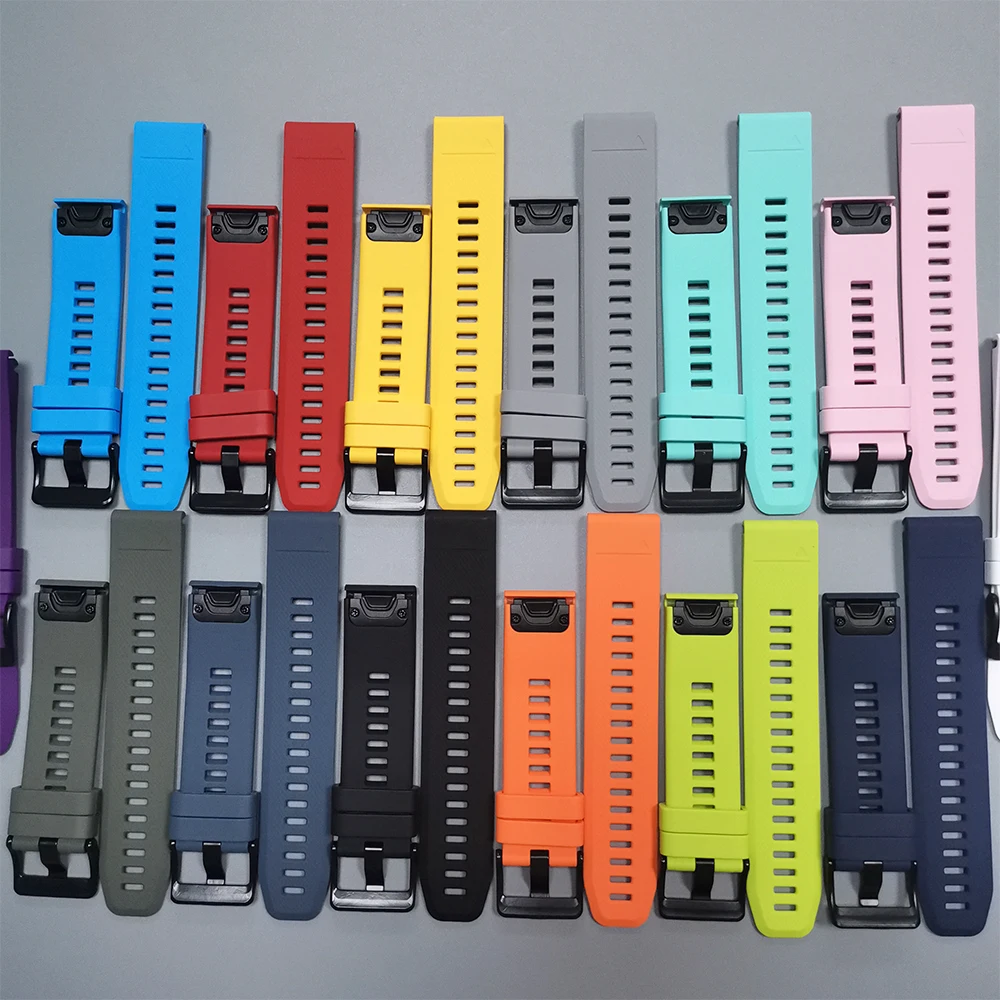 22mm 26mm Siliconen Horlogeband Voor Garmin Fenix 8 E 7 7X6X6 Pro 5 5X Plus Epix Gen2 Enduro 3 Polsbandjes Quick Release Armband