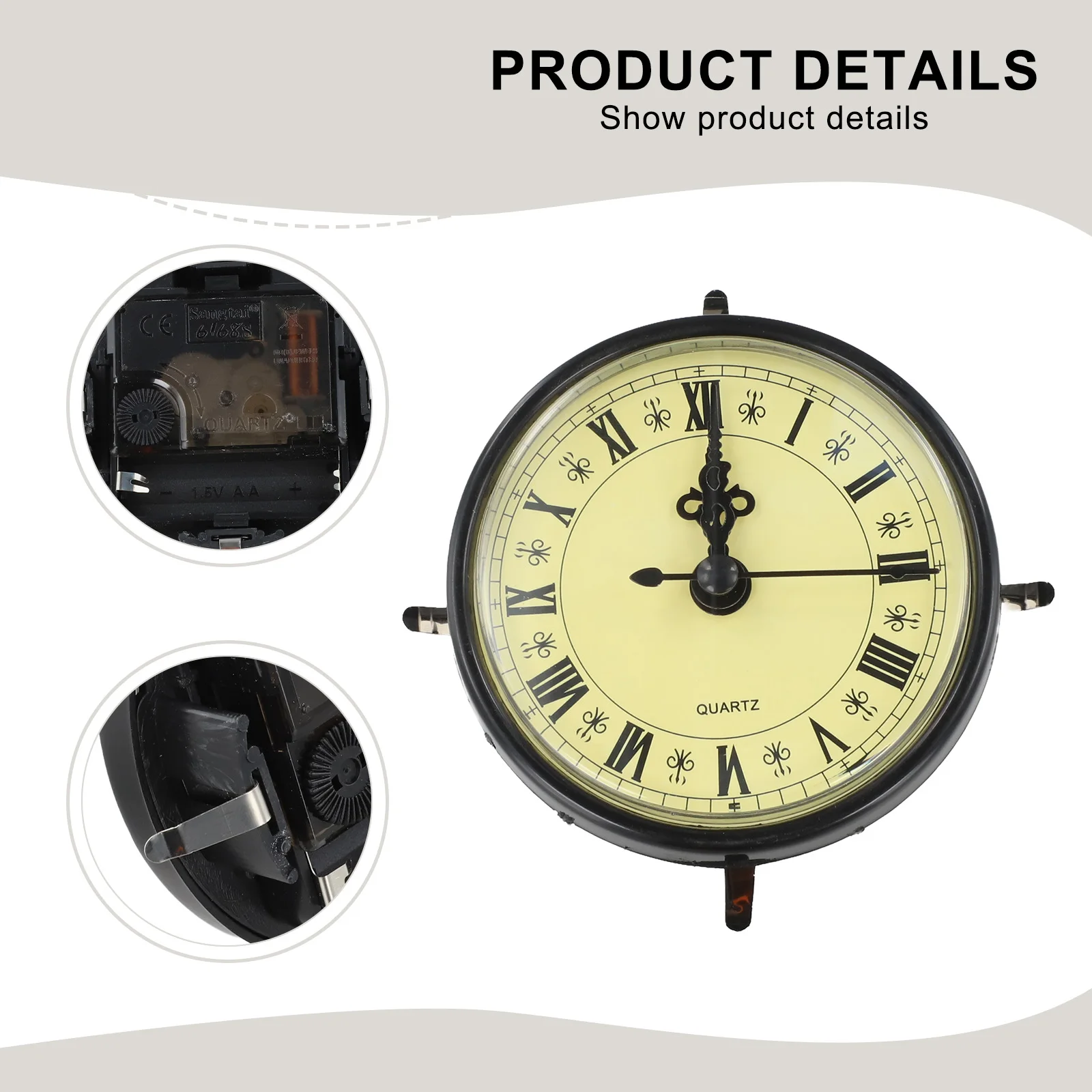 80MM Quartz Movement Insert with Roman Numerals Essential for Custom Clock Projects and Creative Home Decoration