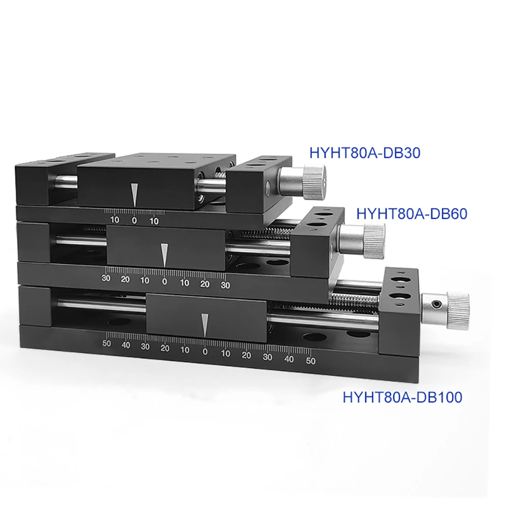 

80x60MM Manual X Axis Linear Stage Fine‑Tuning Precision Sliding Table Micro Translation Stage Experiment Platform