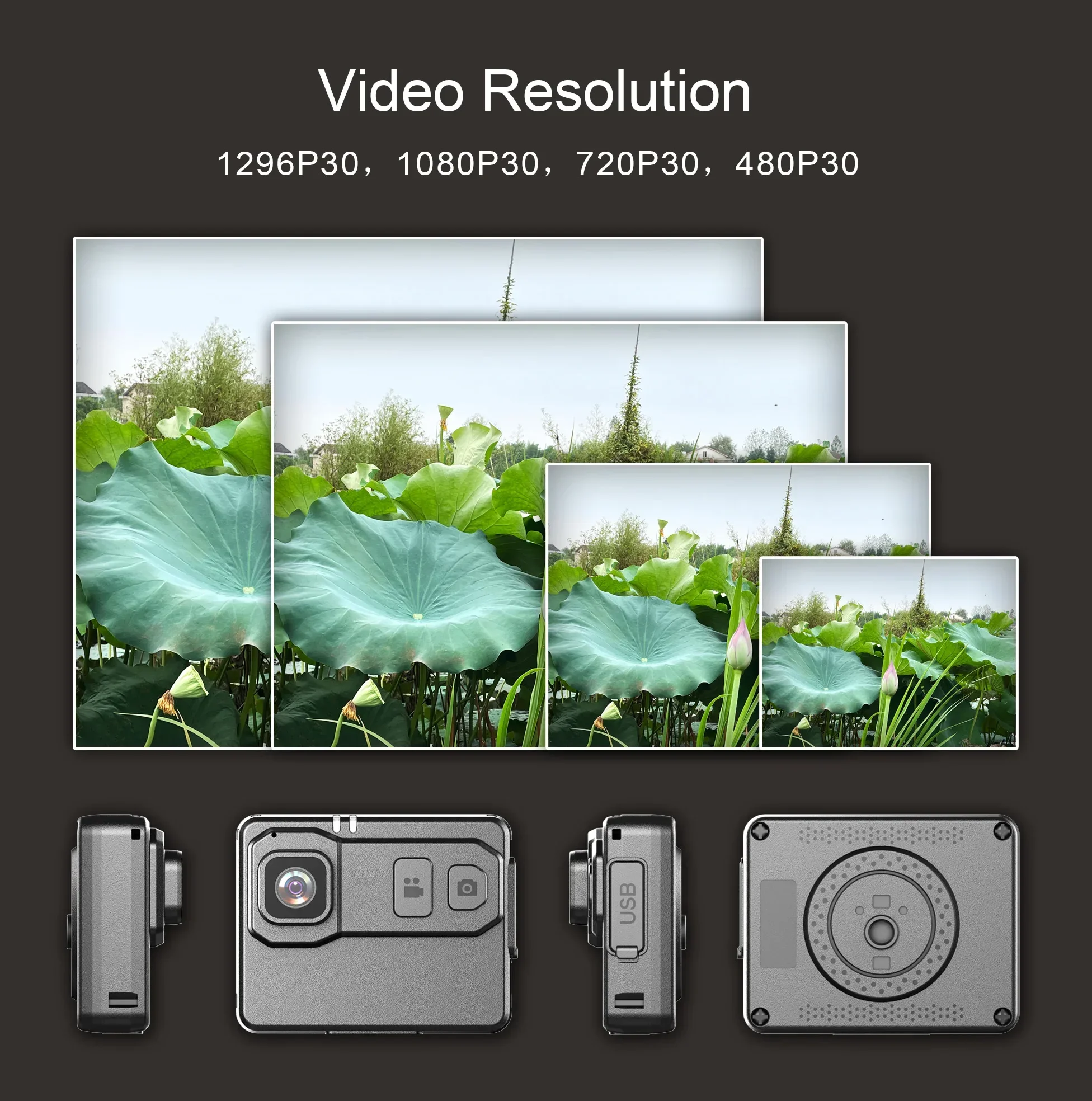 كامل HD 1440P 1080P فيديو MP4 H.264 H.265 CMOS الاستشعار الجسم يرتديها كاميرا نظام IOS أندرويد #5