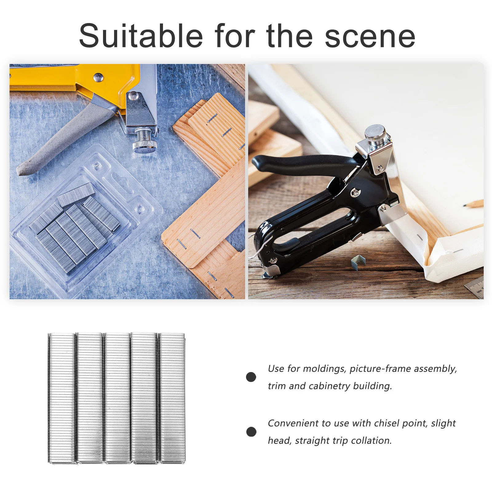 

5000Pcs Professional Door Type Nail Steel Nails Versatile Use with Most Staplers Chisel Points Door Type Nail