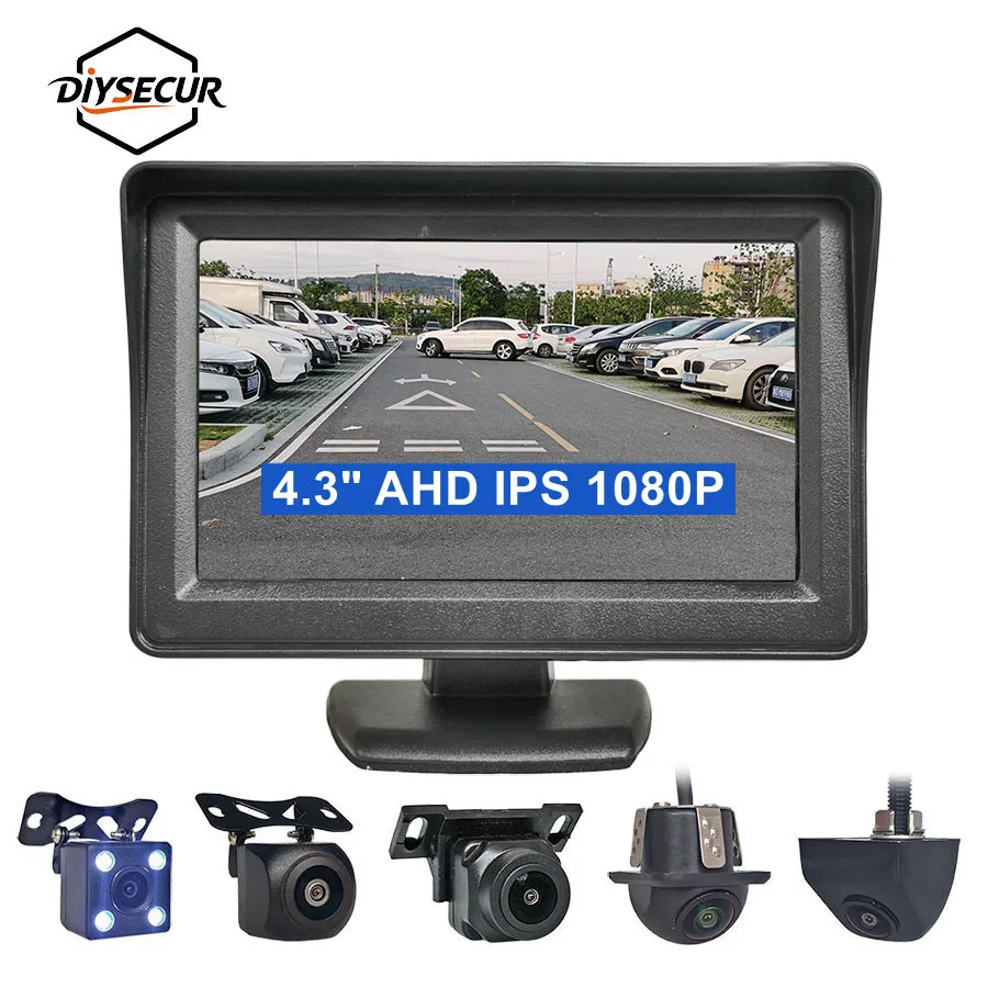 

DIYSECUR 4,3-дюймовый AHD IPS-монитор для автомобиля с экраном 1080P, камера заднего вида AHD с подсветкой Starlight LED, IP68, для внедорожников, минивэнов и фургонов