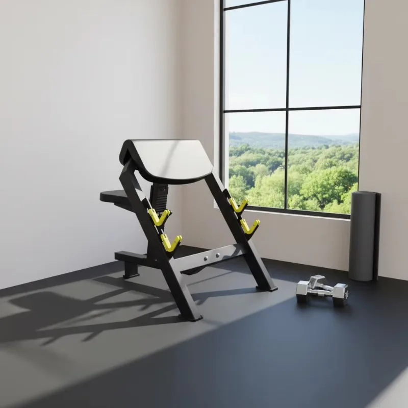Crunch Machine Commercial-grade Machine Features Adjustable Resistance and Ergonomic Seated Preacher Curl