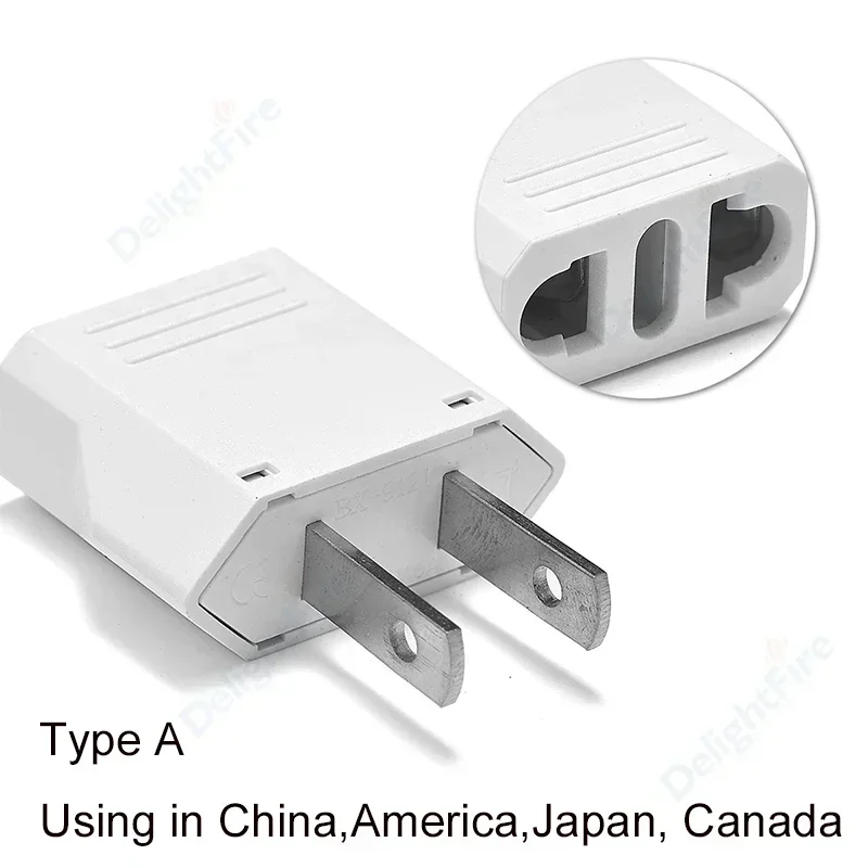 Adaptateur de prise américaine, adaptateur d'alimentation de voyage ue vers US, convertisseur de pri
