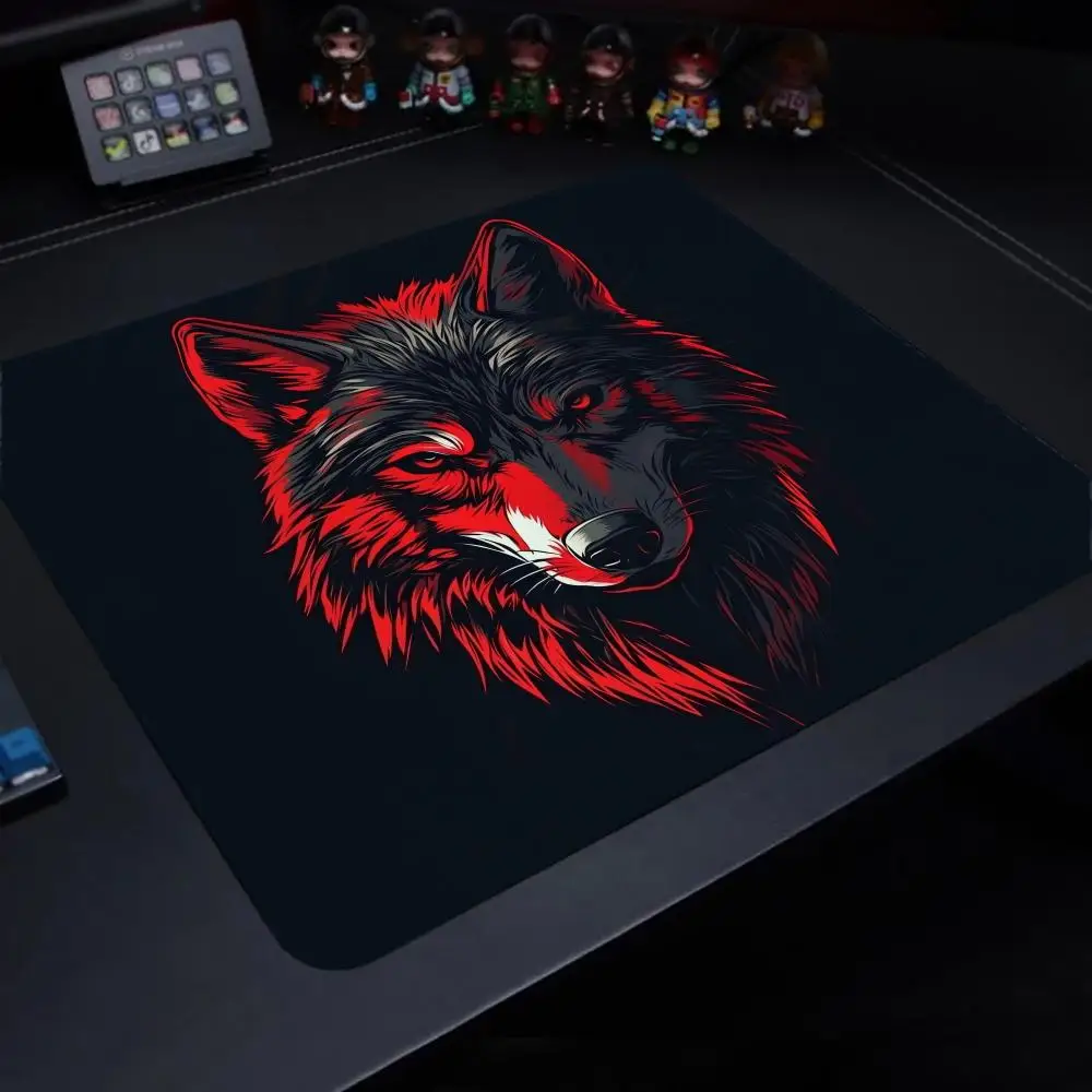 Anime wolf-rat pattern , computer accessories, office game desk pad, rubber anti-slip mouse pad, small size, wholesale price