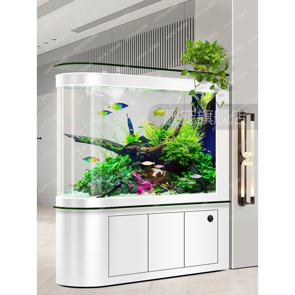 

New Bullet Subareas Screens Living Room Fish Tank Aquarium Super White Glass Bottom Filter Ecological Change Water